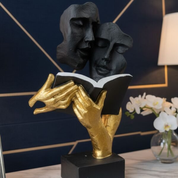 Golden Hands Love Reading Statue