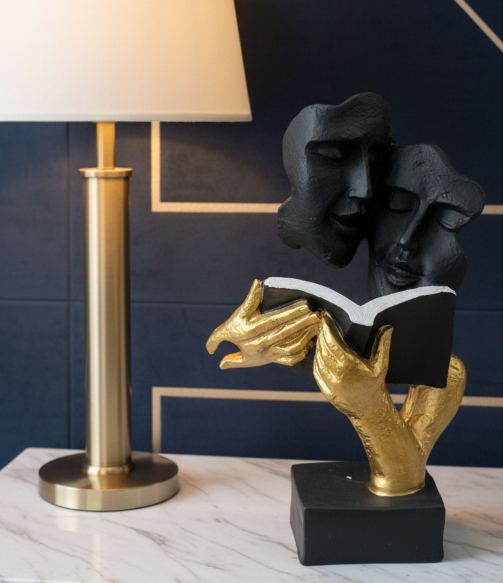 Golden Hands Love Reading Statue Golden Hands Love Reading Statue