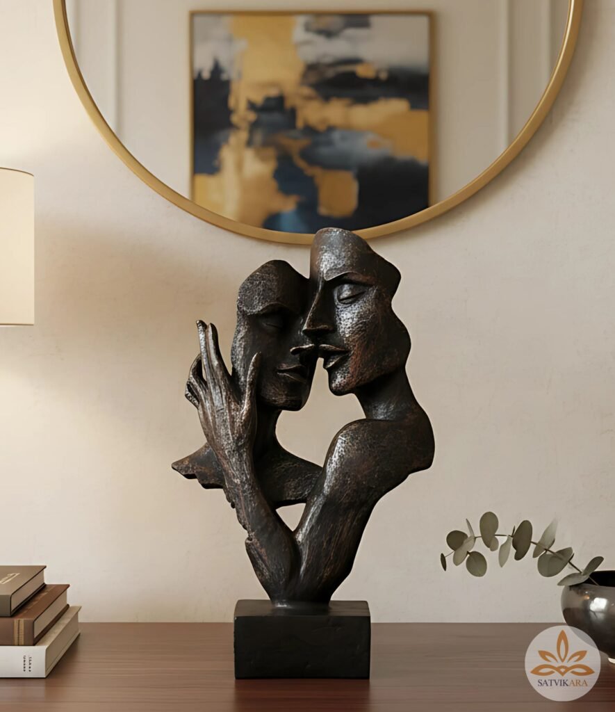 Elegant Abstract Romantic Couple Statue
