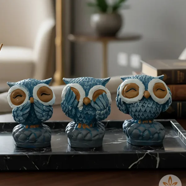 Wise Owl Trio Figurine Home Decor