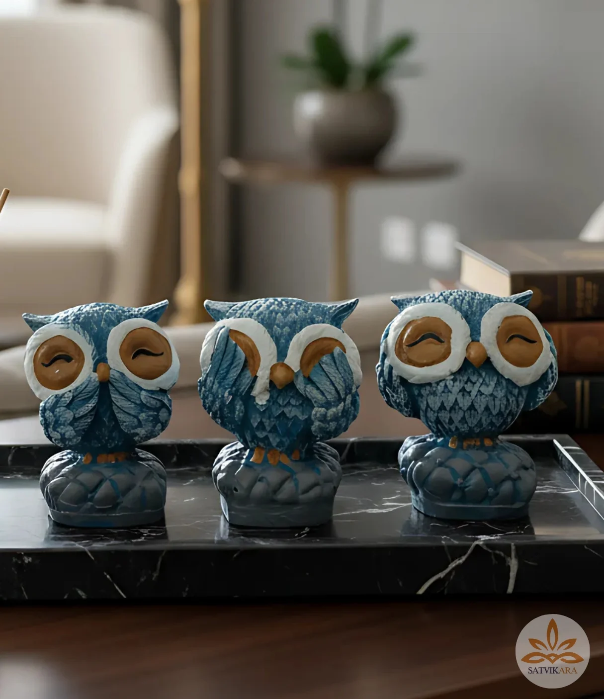 Wise Owl Trio Figurine Home Decor Wise Owl Trio Figurine Home Decor