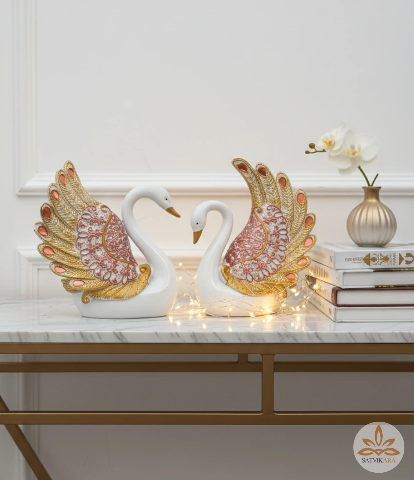Swan Couple Love Decor Showpiece Swan Couple Love Decor Showpiece