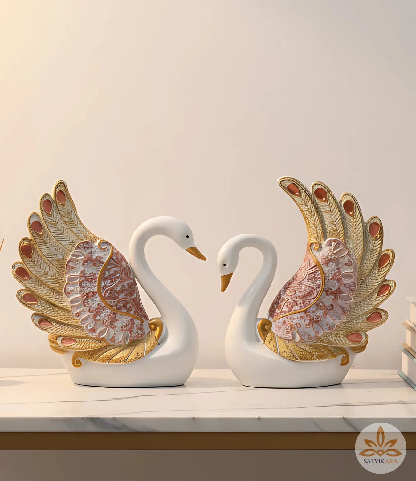 Swan Couple Love Decor Showpiece Swan Couple Love Decor Showpiece